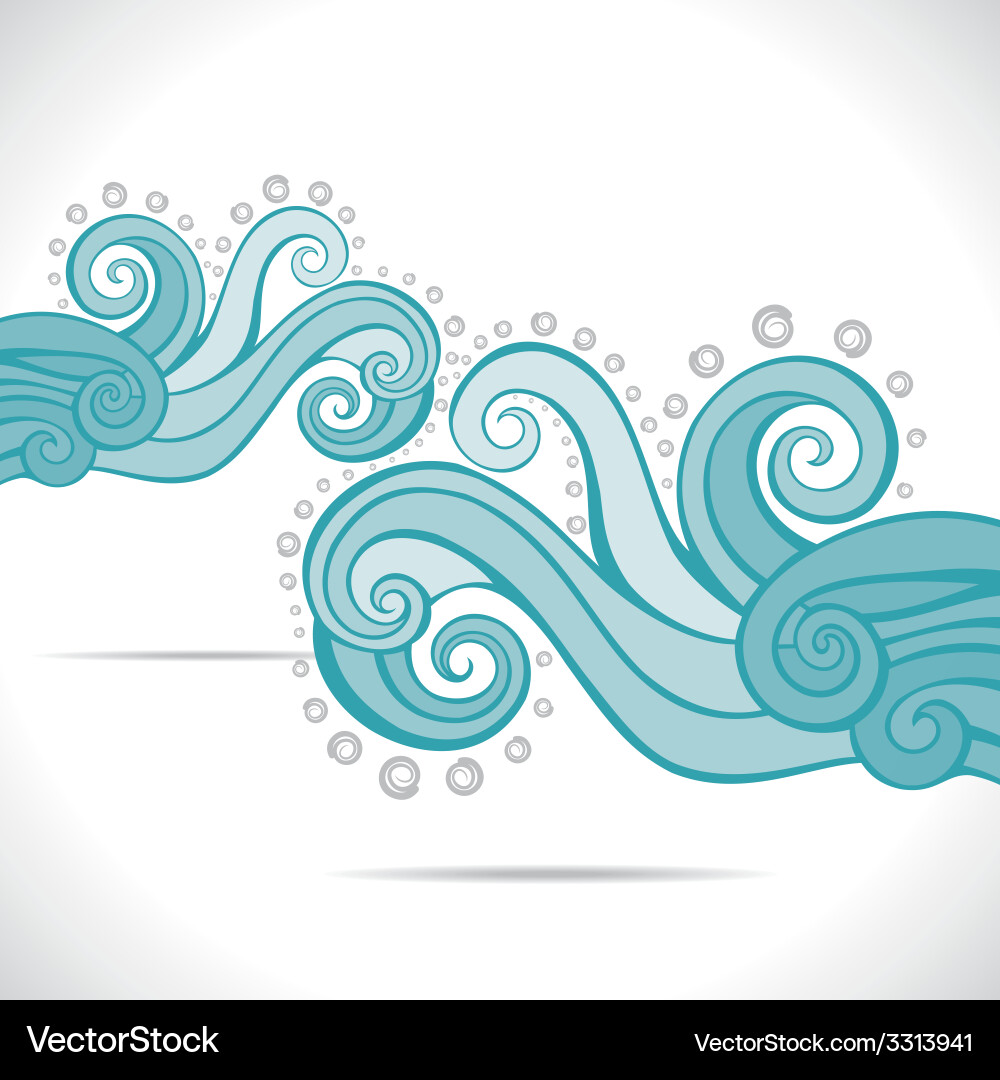 Blue abstract swirl background pattern Vector Image