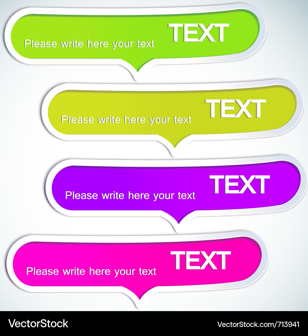 Colorful bubble for speech Vector Image