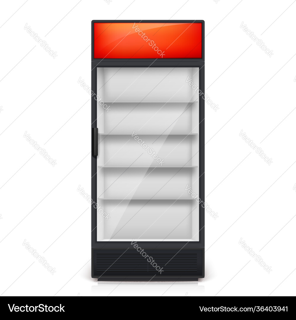 Empty vending machine isolated on white background vector image