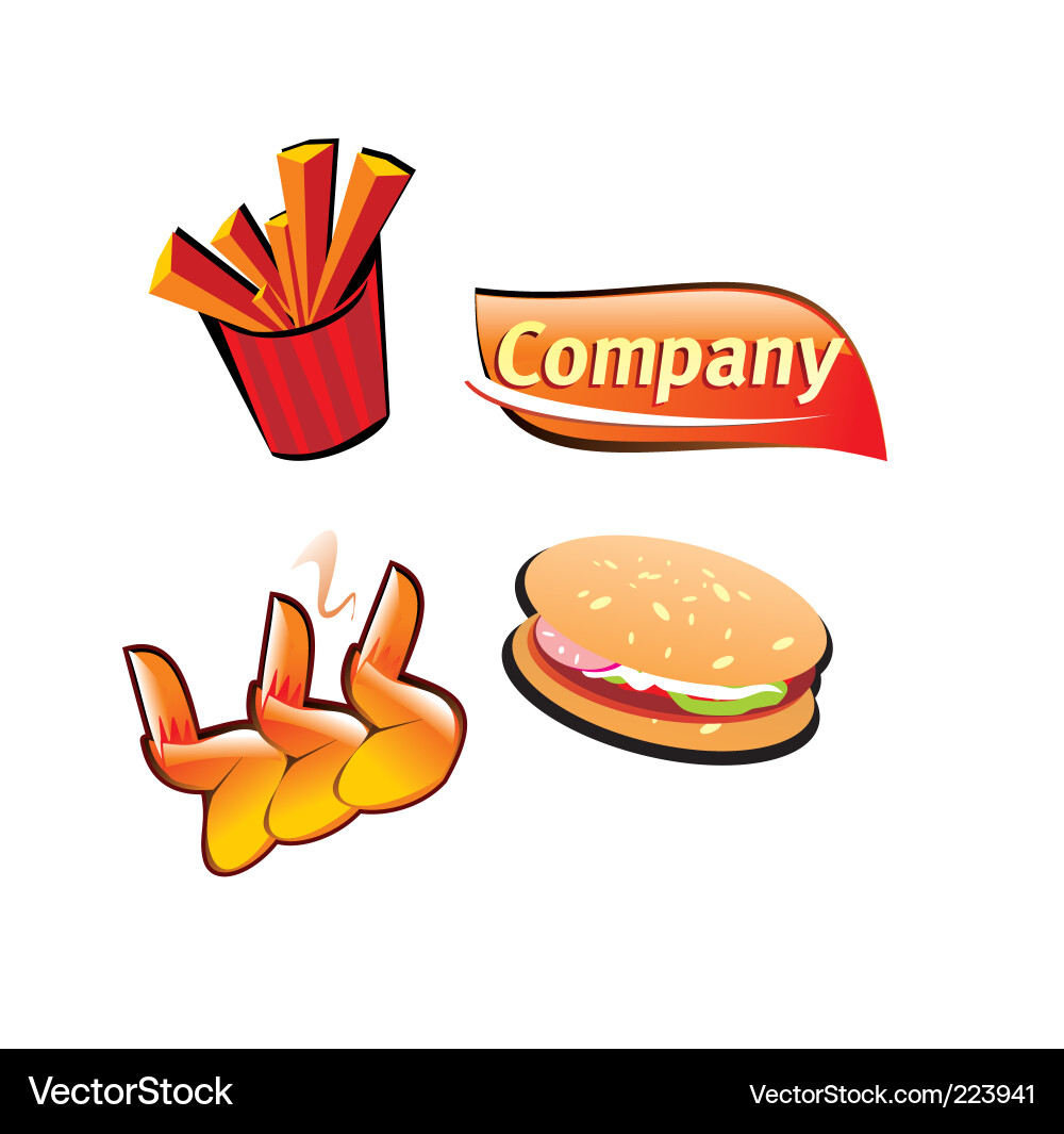 Fast food Royalty Free Vector Image - VectorStock