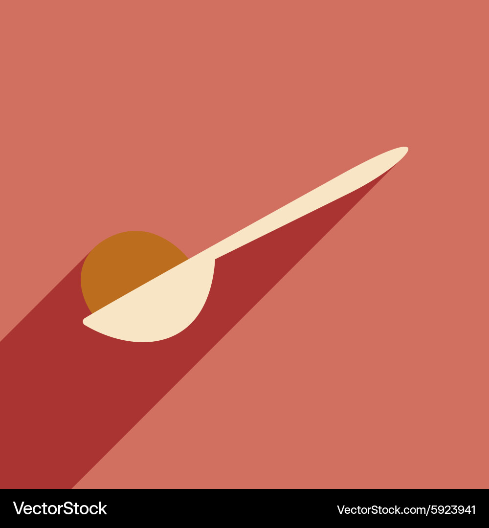 Flat with shadow icon and mobile application ice vector image