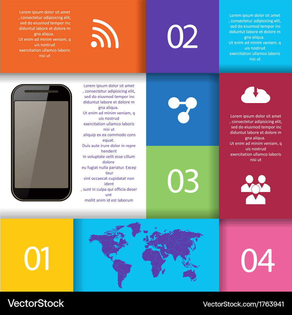 Infographic World Map Elements Royalty Free Vector Image
