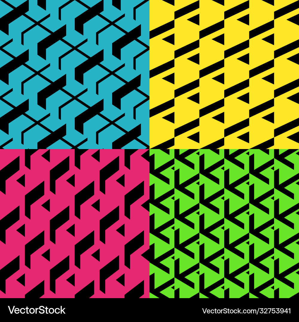 Linear abstract seamless pattern vector image