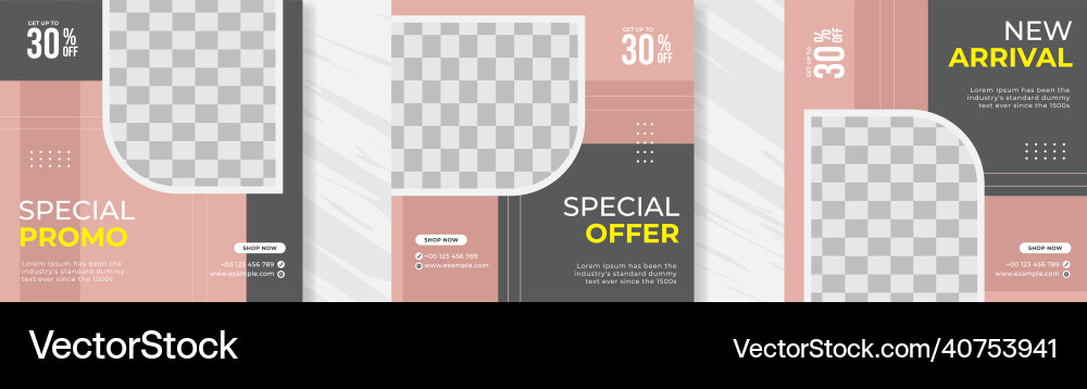 Minimalistische Promotion Quadrat-Web-Banner für Social Minimalistische Promotion Quadrat-Web-Banner für Social vektorbild