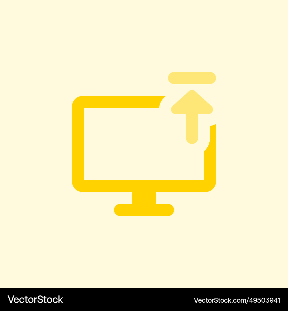 Transferring and displaying data on the monitor Vector Image