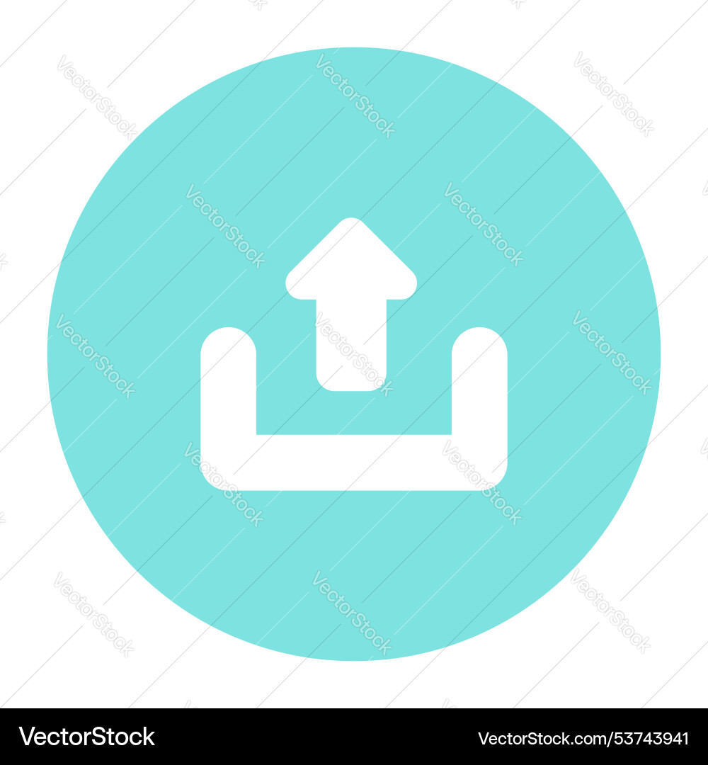 Upload sign icon design in solid style Vector Image
