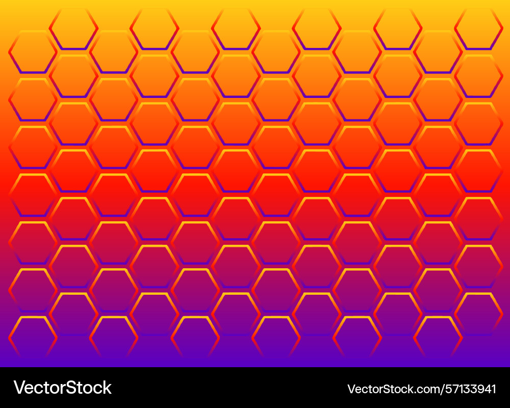 Vibrant hexagonal pattern Vibrant hexagonal pattern vector image