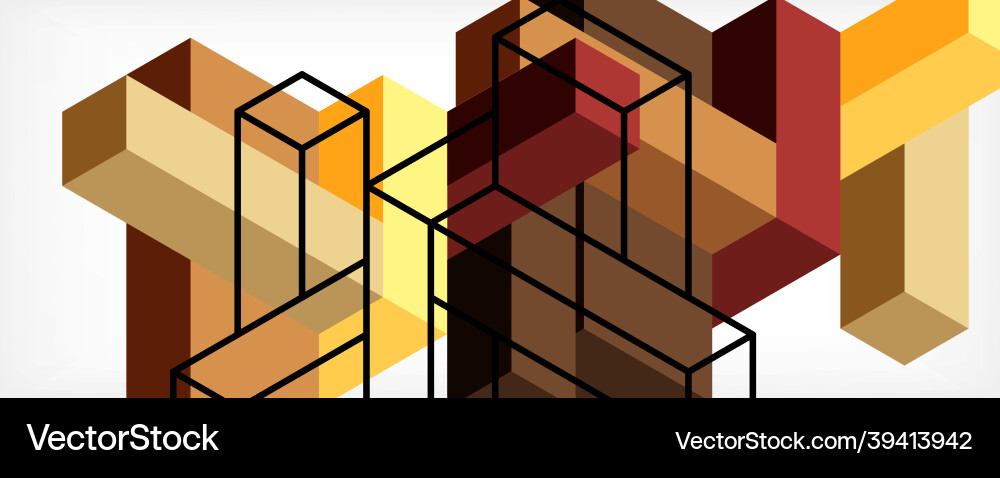 Abstract background 3d cubes cubic elements Abstract background 3d cubes cubic elements vector image