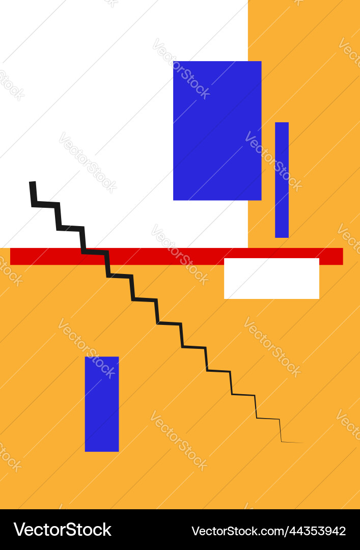 Abstract composition simple geometry Vector Image