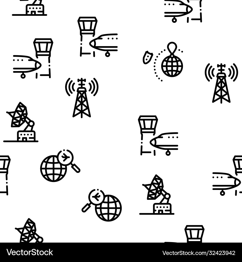 Air navigation tool seamless pattern Air navigation tool seamless pattern vector image