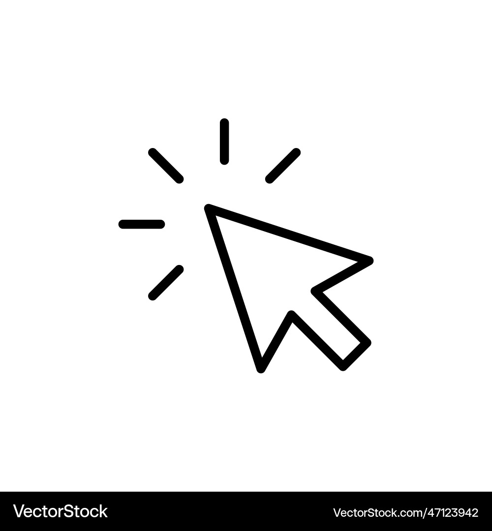 Click icon pointer arrow cursor vector image
