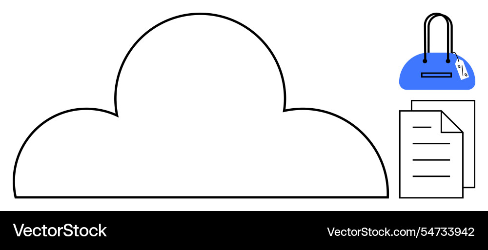Cloud storage with document upload and security Cloud storage with document upload and security vector image