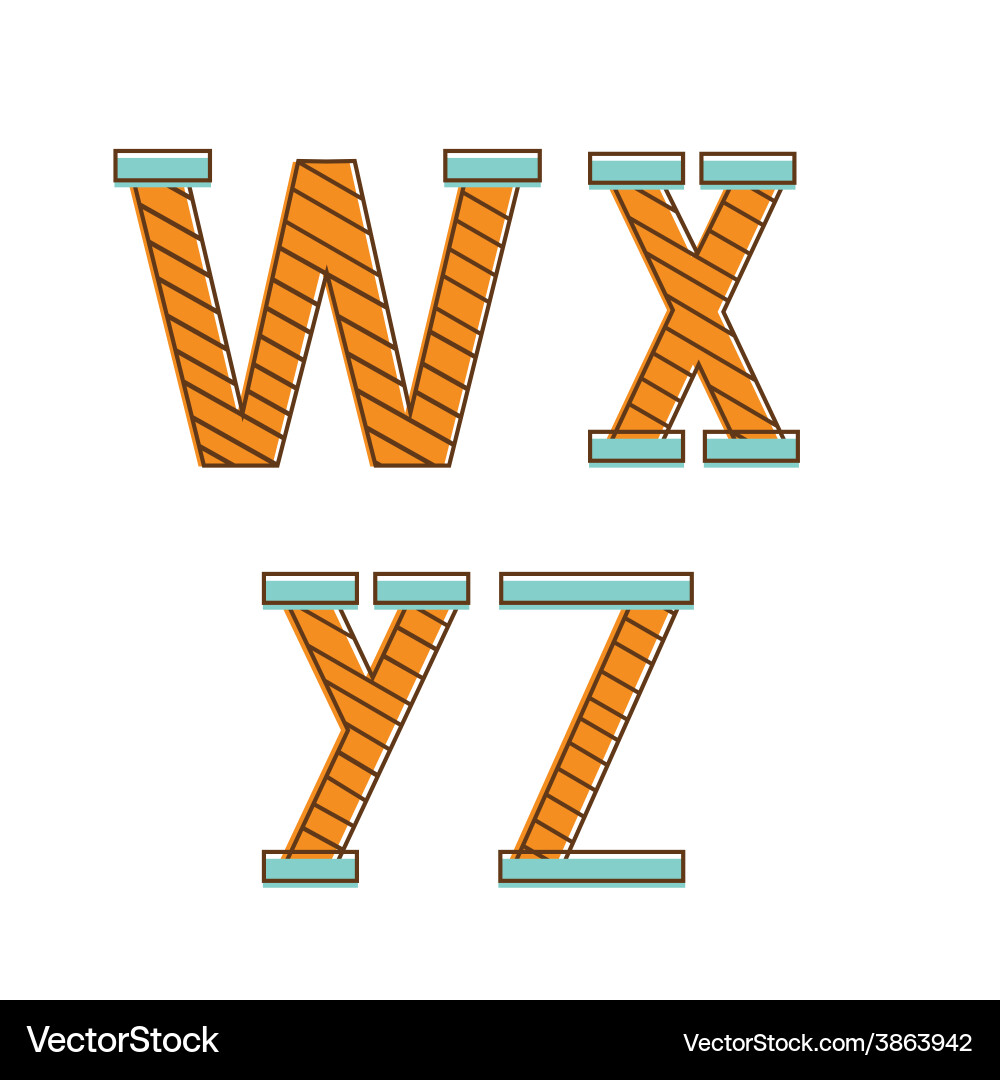 Colorful Alphabet Letters vector image