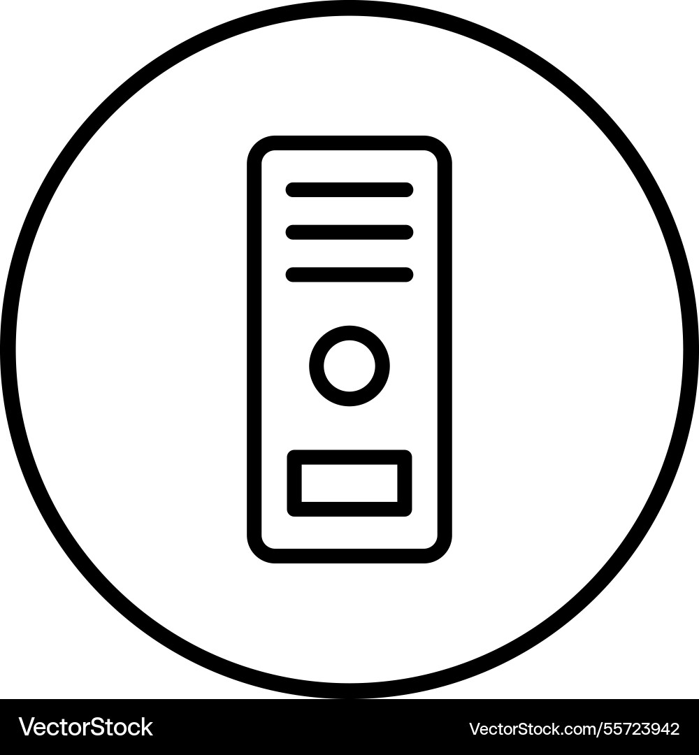 Computer case icon design Vector Image
