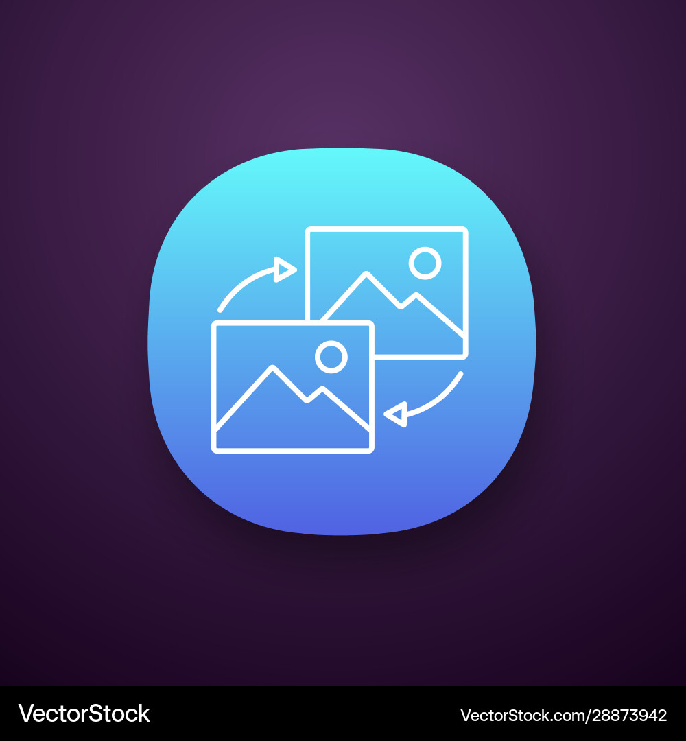 Data transforming app icon Data transforming app icon vector image