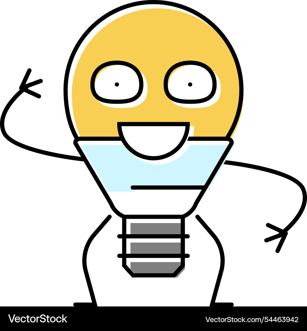 Electrical socket character color icon Electrical socket character color icon Vector Image