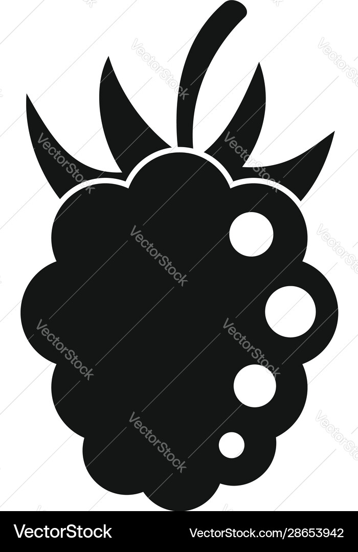 Fresh raspberry icon simple style Vector Image