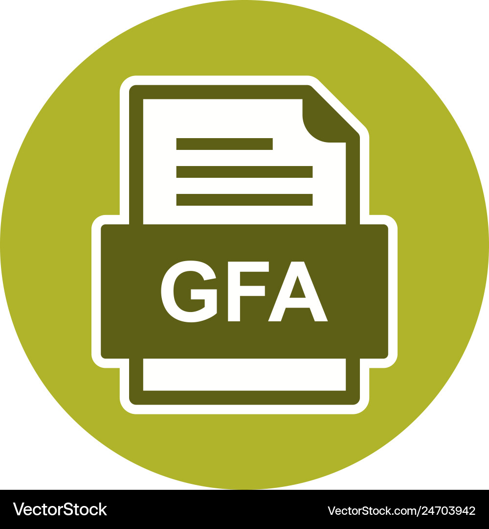Gfa file document icon Vector Image