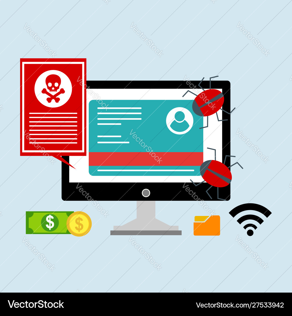 Hacker Aktivität Computeralert Benachrichtigung Hacker Aktivität Computeralert Benachrichtigung vektorbild