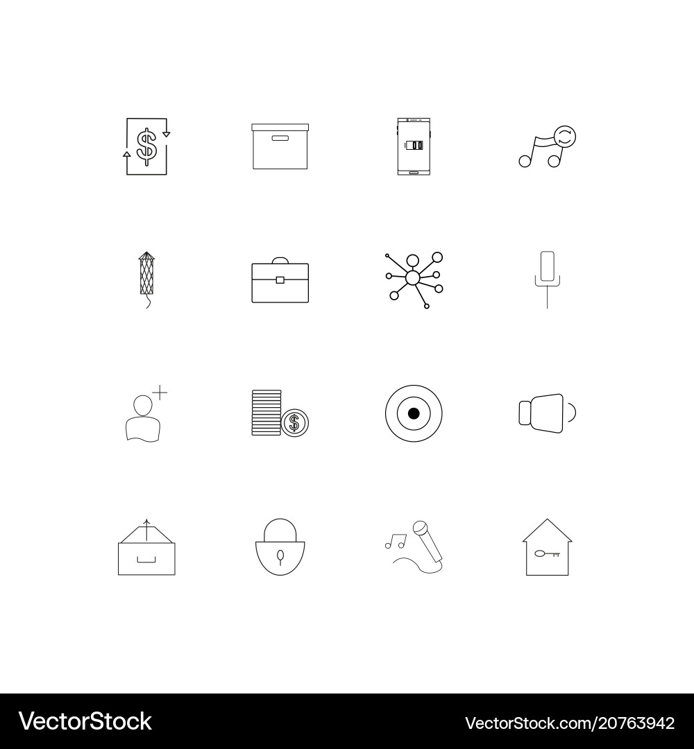 Internet of things linear thin icons set outlined Internet of things linear thin icons set outlined vector image