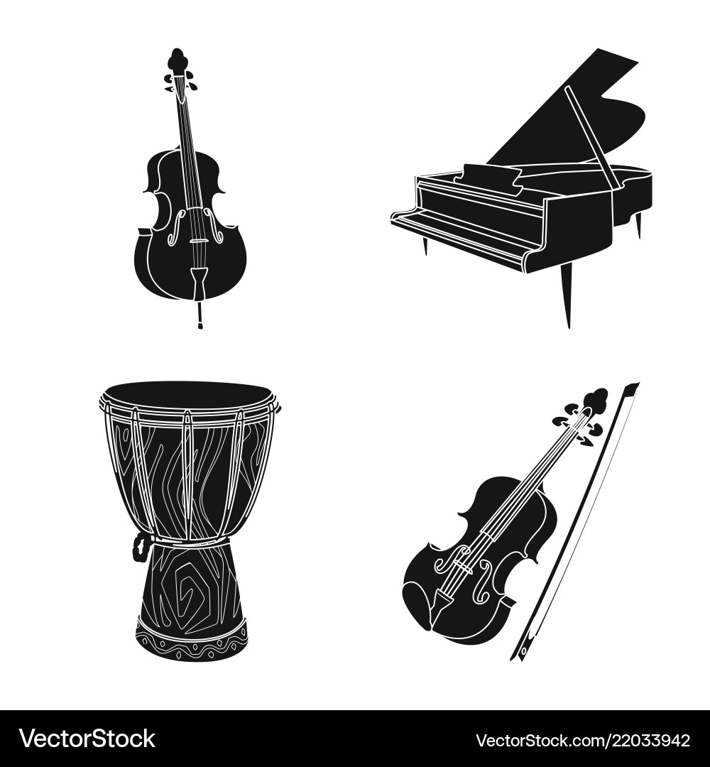 Isolated object of music and tune icon collection Isolated object of music and tune icon collection vector image