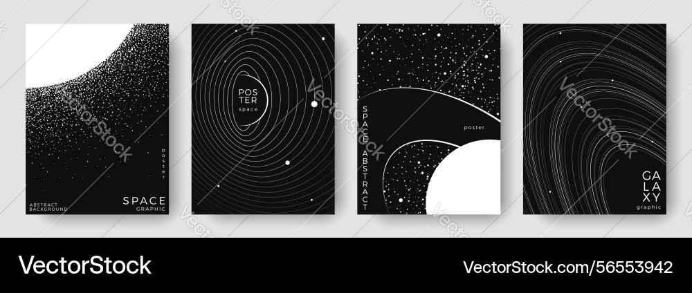Set of abstract space astronomy backgrounds Set of abstract space astronomy backgrounds vector image