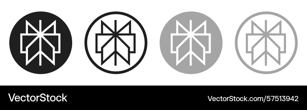 Set of round different perplexity mobile app vector image