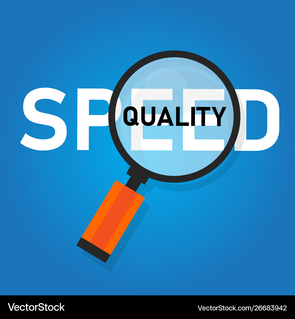 Speed and quality select between cost efficiency Vector Image