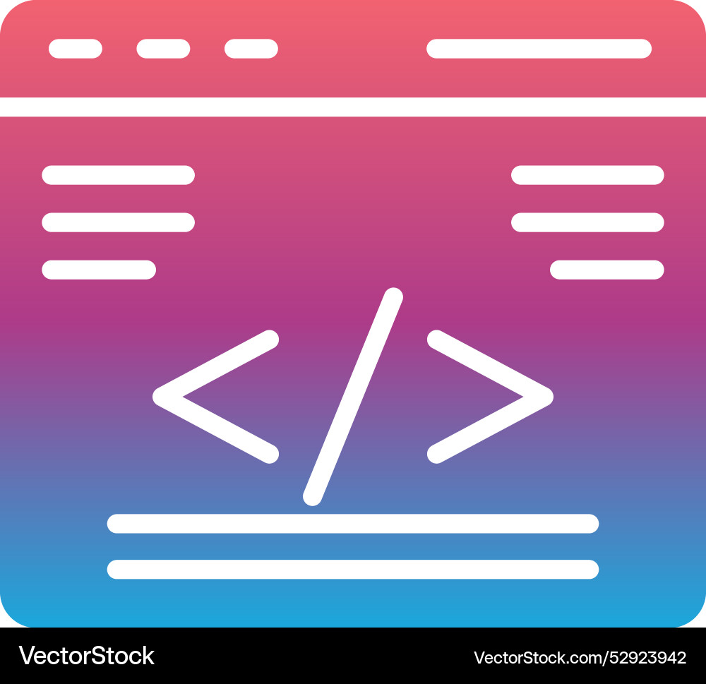 Web programming icon design vector image