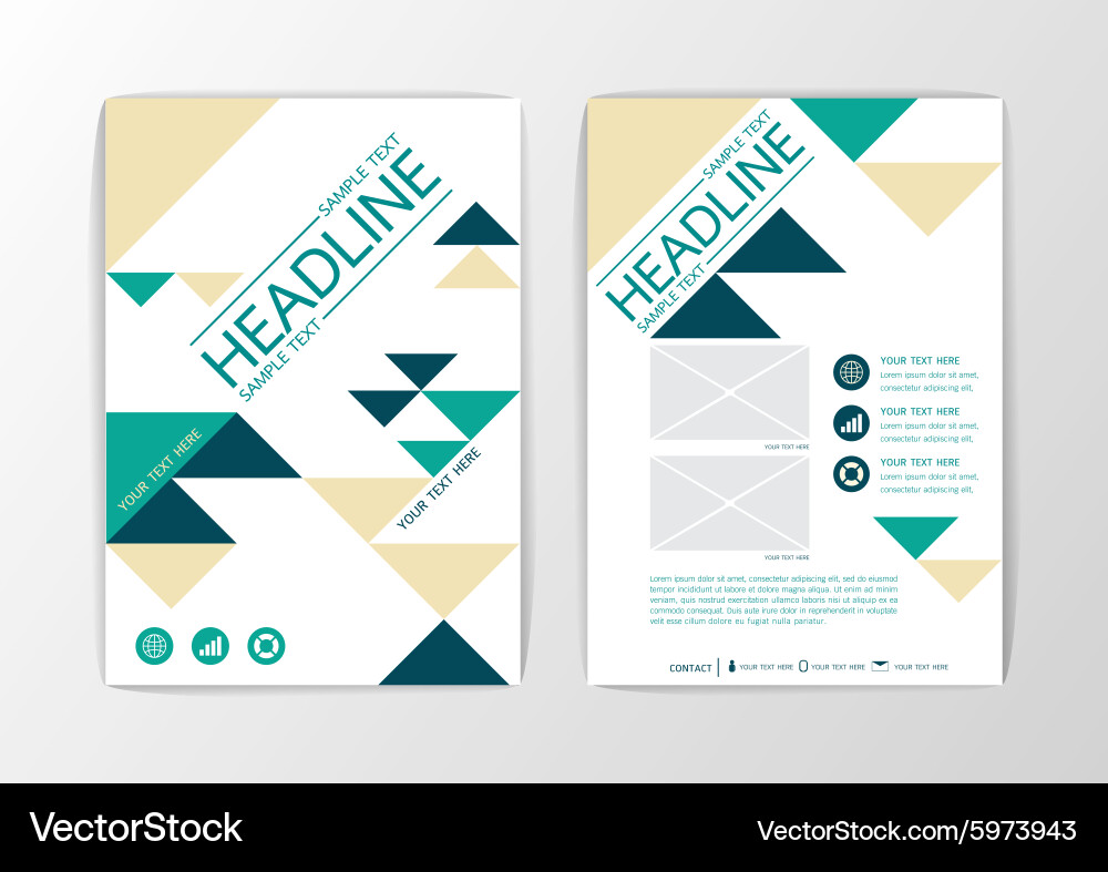 A4 abstract background triangle design vector image