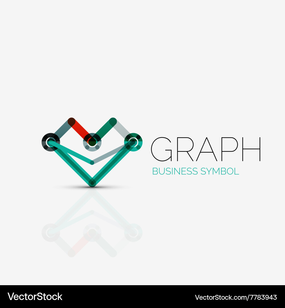 Abstract logo idea linear chart or graph Vector Image
