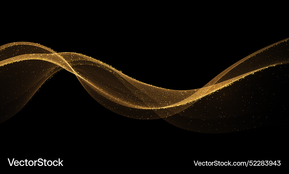 Abstract shiny color gold wave design element Abstract shiny color gold wave design element vector image