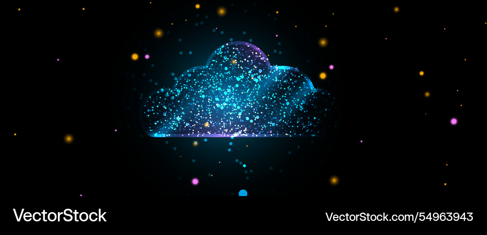 Cloud and computing abstract technology Cloud and computing abstract technology vector image