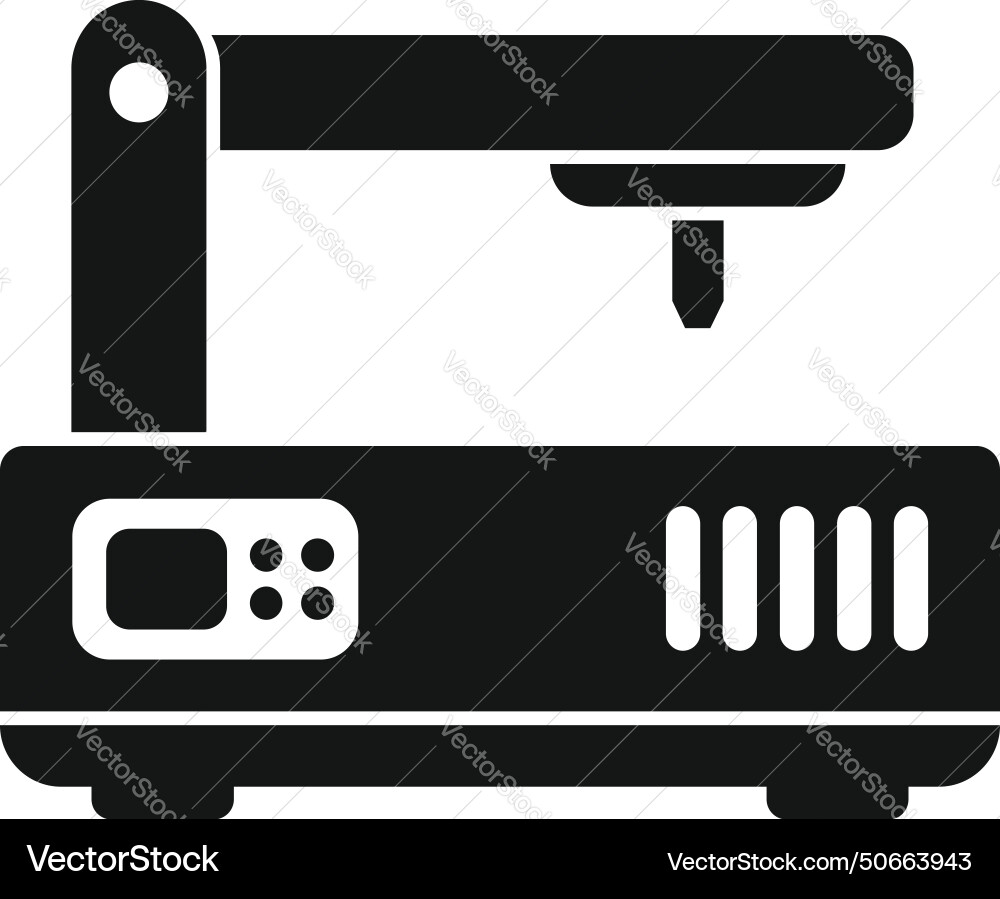 Cnc machine icon simple mill controller Cnc machine icon simple mill controller vector image
