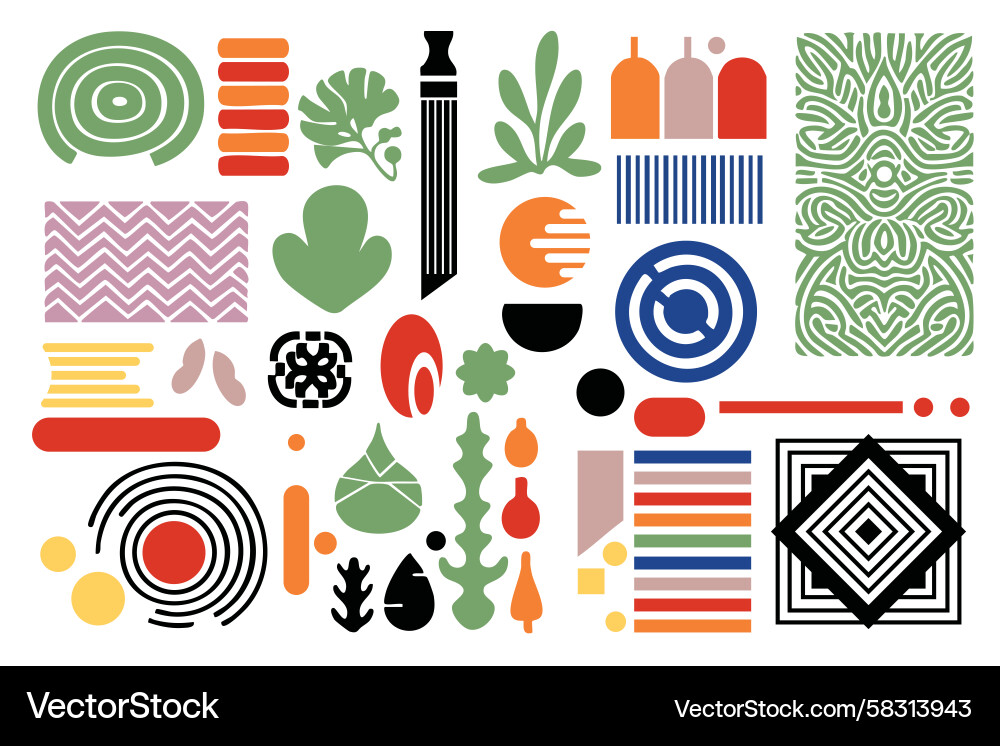 Geometric Shape Collection Vector Image