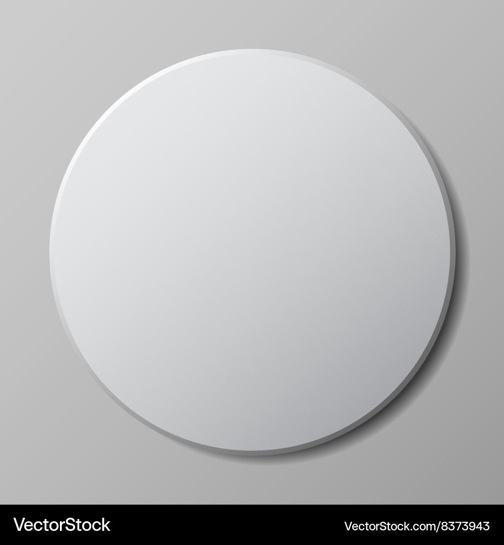 Modern Rounded Button with Shadow vector image