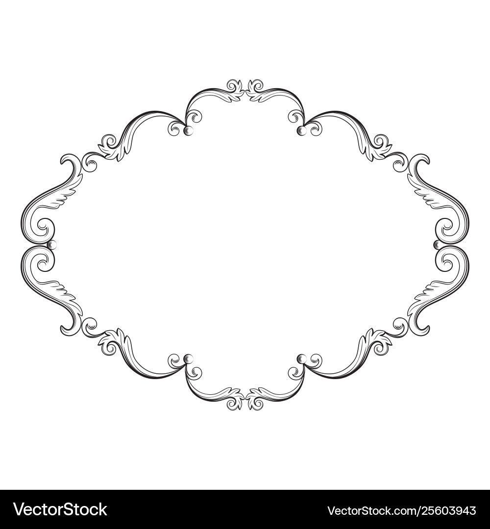 Ornamental vintage frame Ornamental vintage frame vector image
