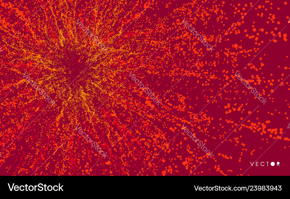 Point explode array dynamic emitted particles Point explode array dynamic emitted particles vector image