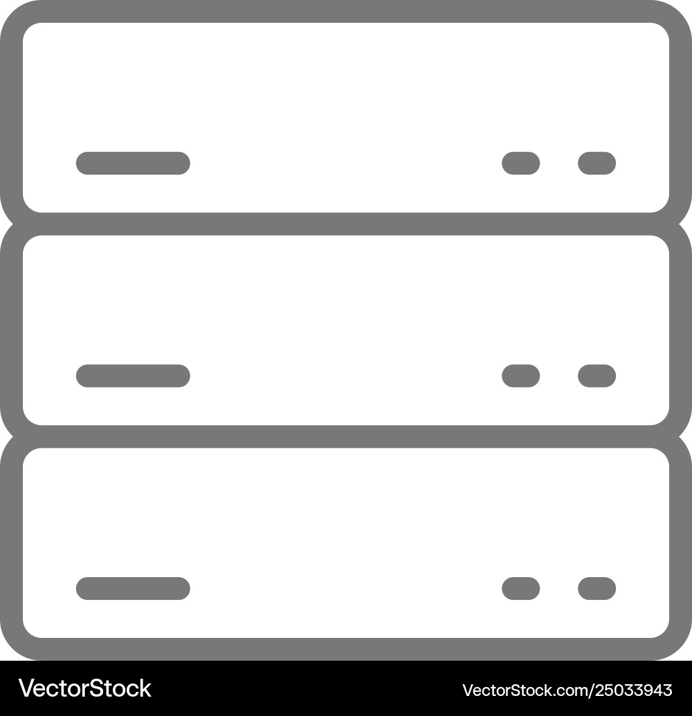 Server-Daten-Webhosting-Line-Symbol Server-Daten-Webhosting-Line-Symbol vektorbild