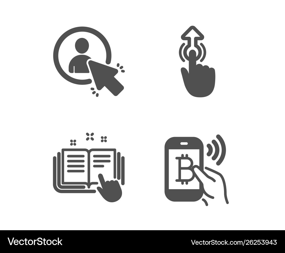 Swipe up user and technical documentation icons Swipe up user and technical documentation icons Vector Image