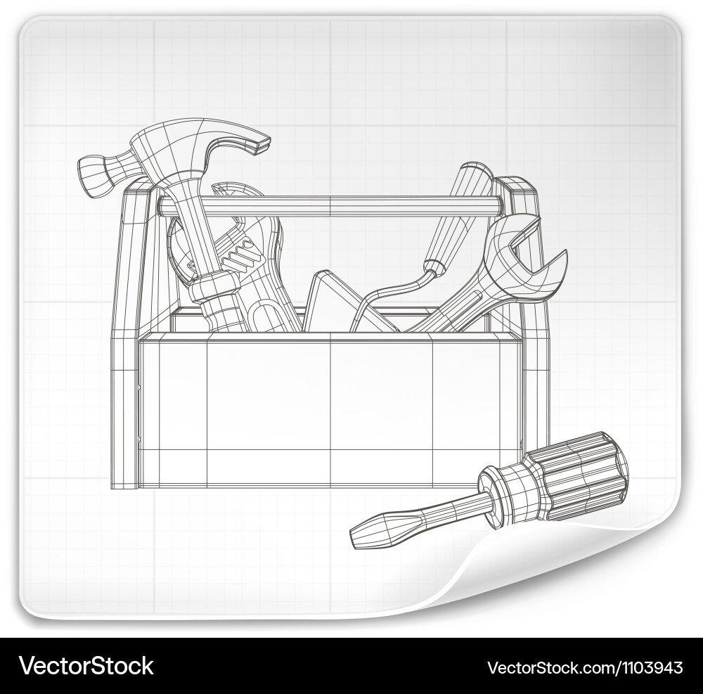 Toolbox Drawing - Simple Sketch vector image