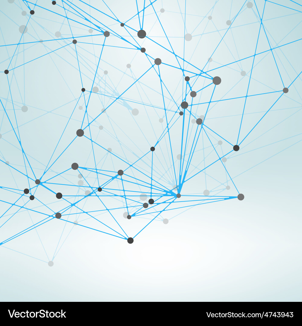 Wireframe polygonal element abstract background vector image