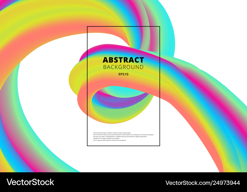 Abstract vibrant gradient color 3d fluid shape Abstract vibrant gradient color 3d fluid shape vector image