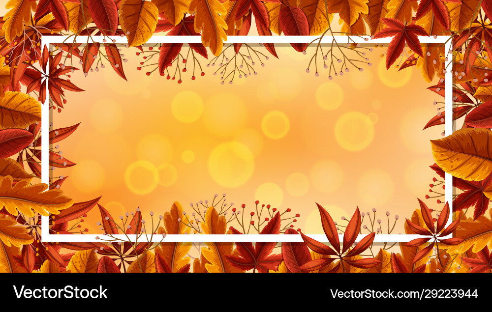 Border template with nature theme in background Vector Image