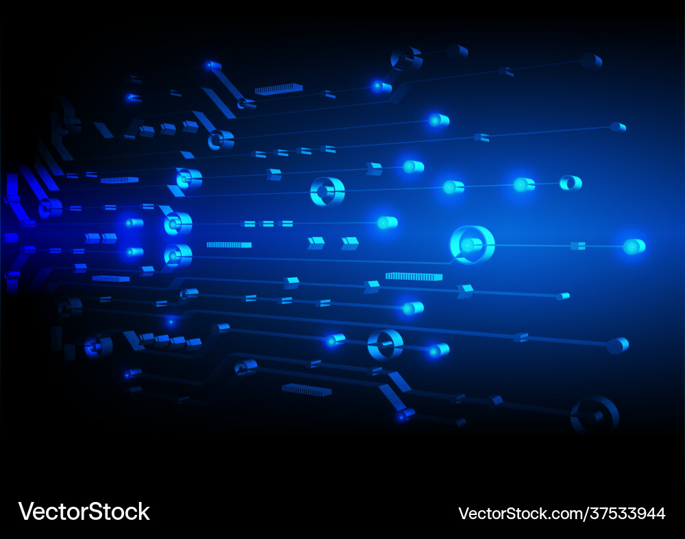 Circuit technology background with hi-tech Circuit technology background with hi-tech vector image