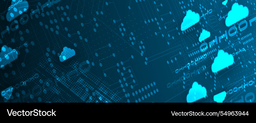 Cloud and computing abstract technology Cloud and computing abstract technology Vector Image