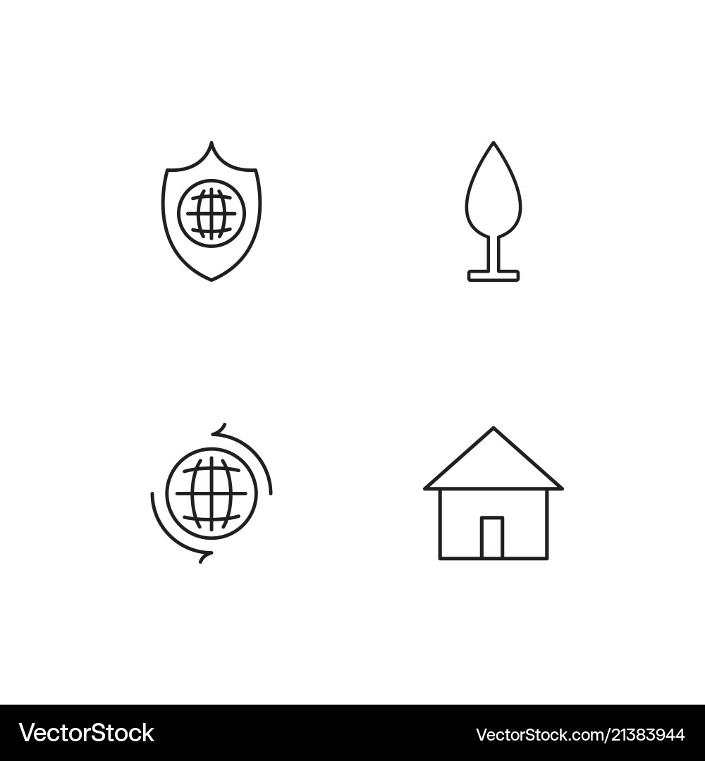 Electrical devices linear icons set simple vector image
