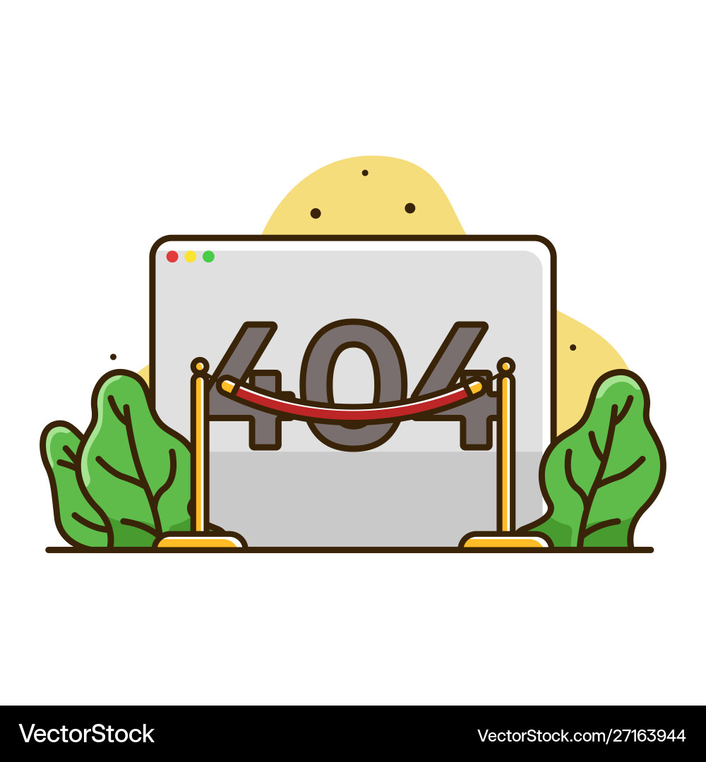 Error 404 - Webpage Not Found vector image