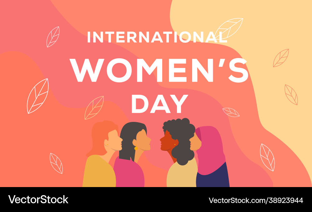 Internationale Frauen Tag Banner Vorlage Internationale Frauen Tag Banner Vorlage vektorbild