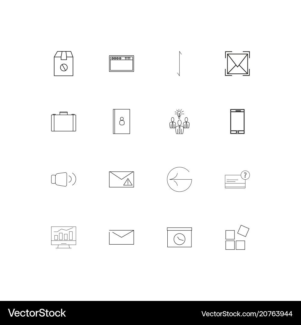 Internet of things linear thin icons set outlined Internet of things linear thin icons set outlined Vector Image